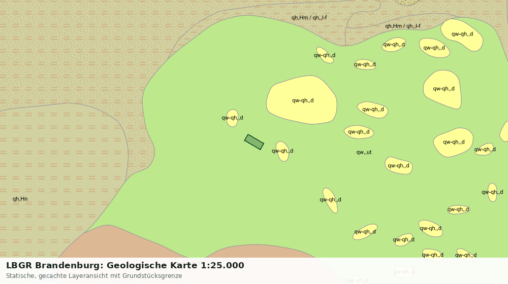 Statische Kartenansicht: LBGR Brandenburg: Geologische Karte 1:25.000
