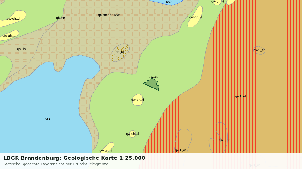Statische Kartenansicht: LBGR Brandenburg: Geologische Karte 1:25.000