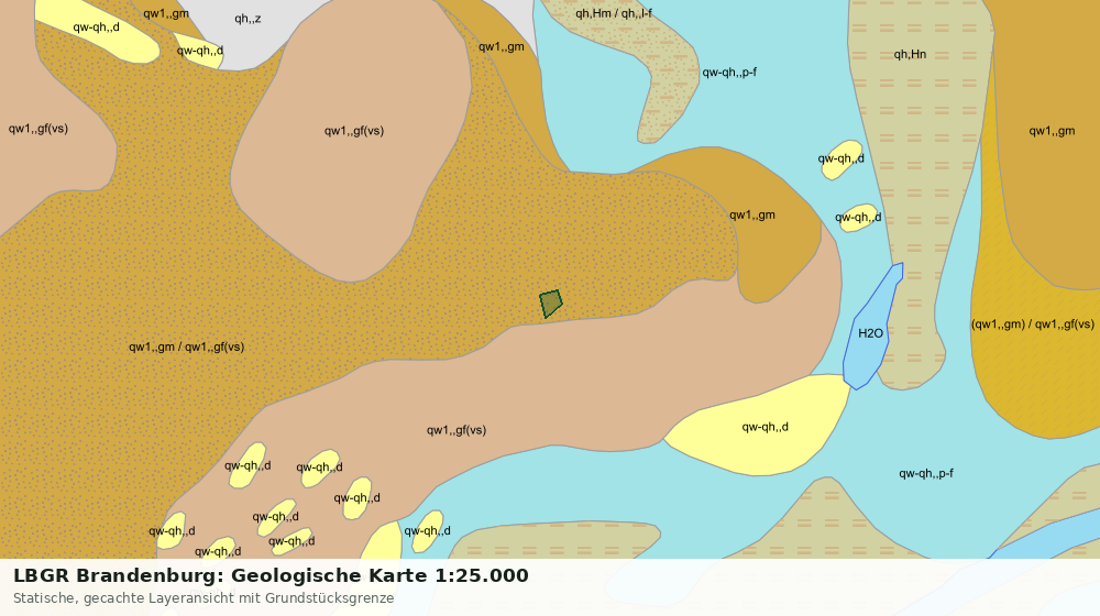 Statische Kartenansicht: LBGR Brandenburg: Geologische Karte 1:25.000
