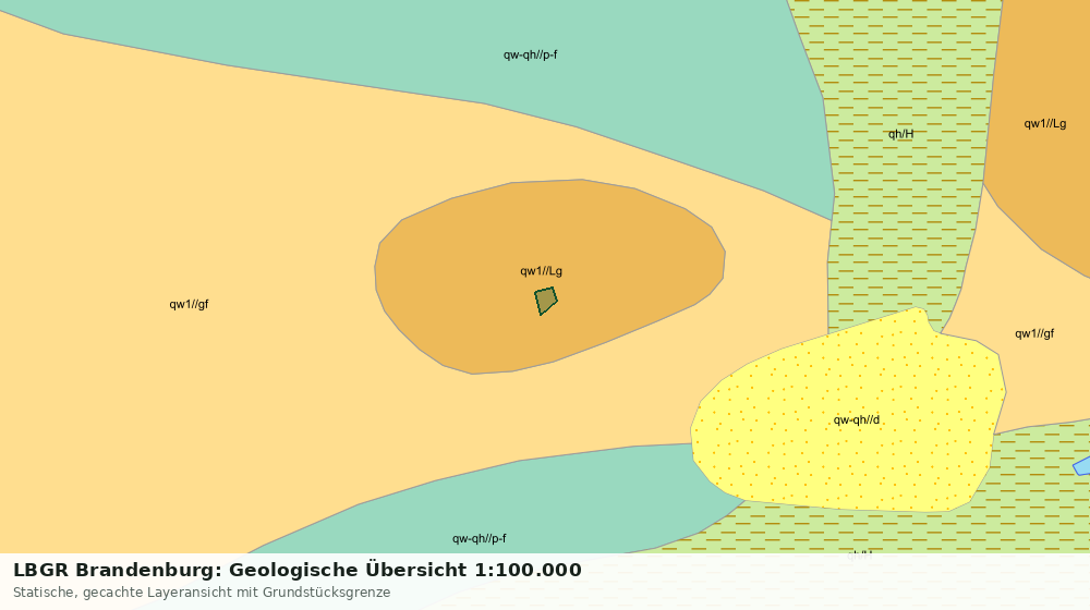 Statische Kartenansicht: LBGR Brandenburg: Geologische Übersicht 1:100.000