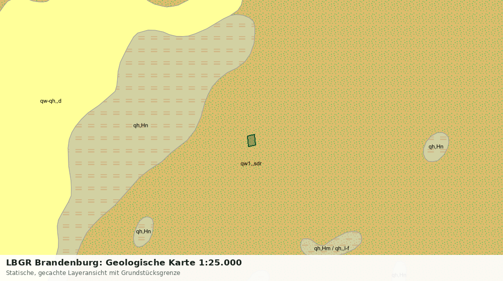 Statische Kartenansicht: LBGR Brandenburg: Geologische Karte 1:25.000