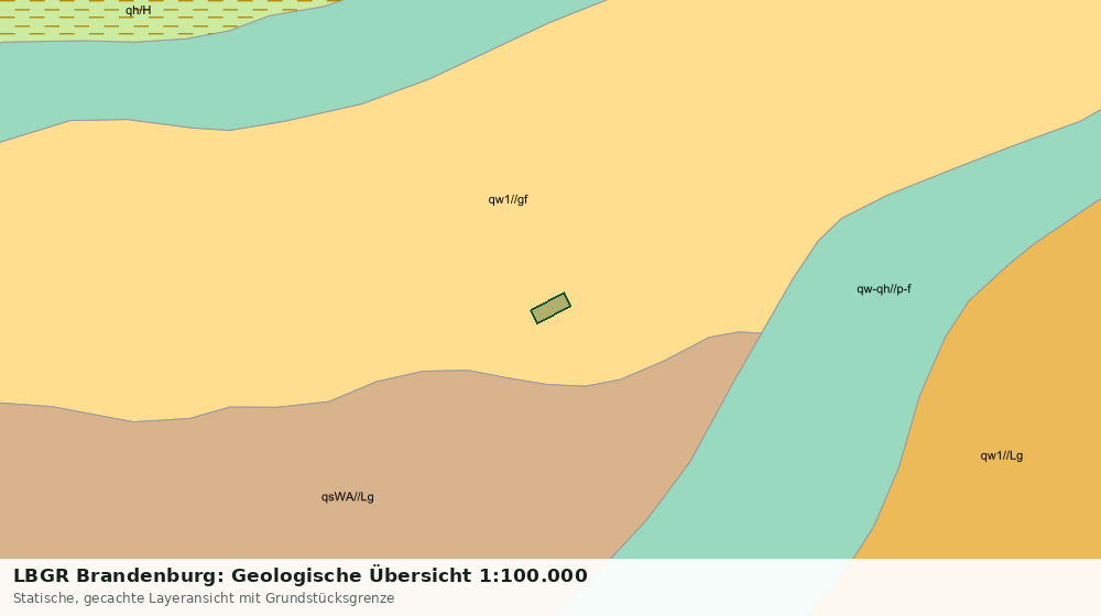 Statische Kartenansicht: LBGR Brandenburg: Geologische Übersicht 1:100.000