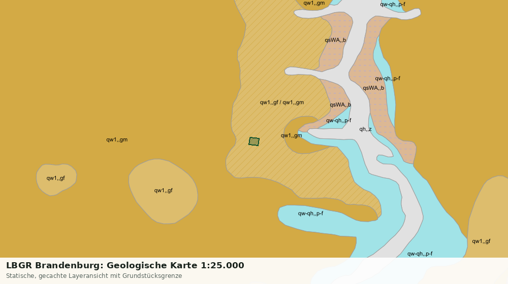Statische Kartenansicht: LBGR Brandenburg: Geologische Karte 1:25.000