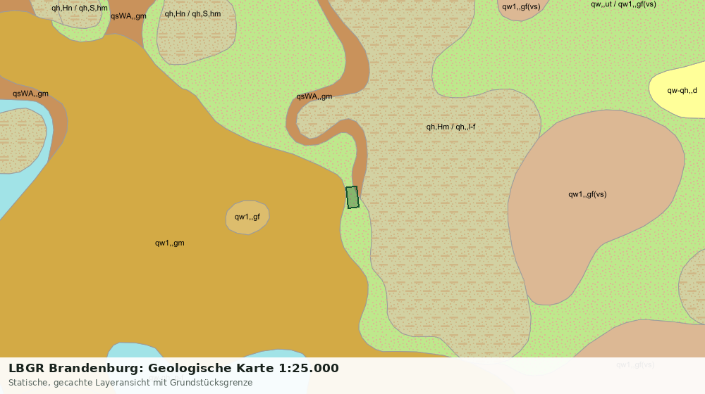 Statische Kartenansicht: LBGR Brandenburg: Geologische Karte 1:25.000