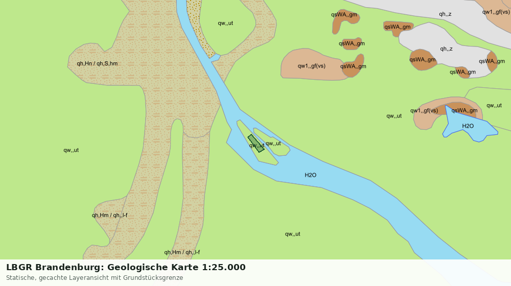 Statische Kartenansicht: LBGR Brandenburg: Geologische Karte 1:25.000