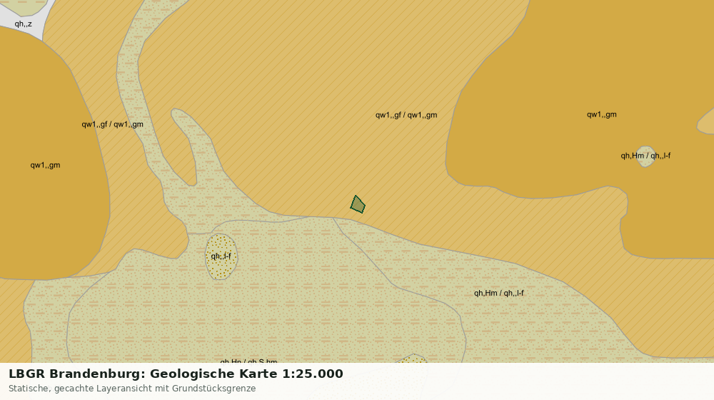 Statische Kartenansicht: LBGR Brandenburg: Geologische Karte 1:25.000