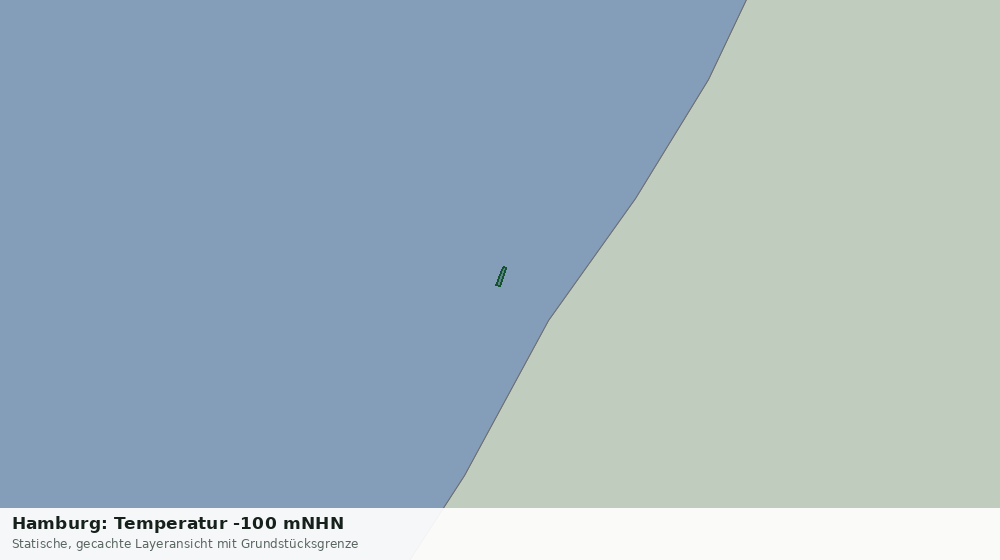 Statische Kartenansicht: Hamburg: Temperatur -100 mNHN