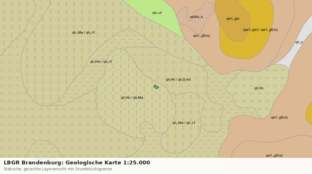 Statische Kartenansicht: LBGR Brandenburg: Geologische Karte 1:25.000