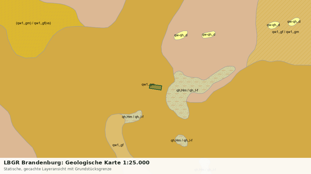 Statische Kartenansicht: LBGR Brandenburg: Geologische Karte 1:25.000