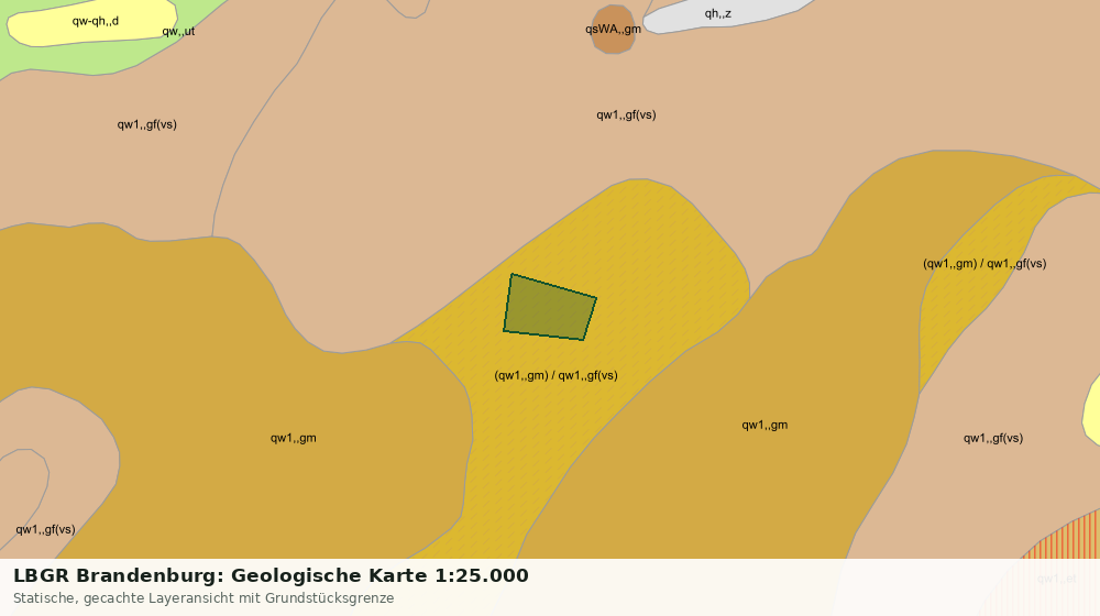 Statische Kartenansicht: LBGR Brandenburg: Geologische Karte 1:25.000