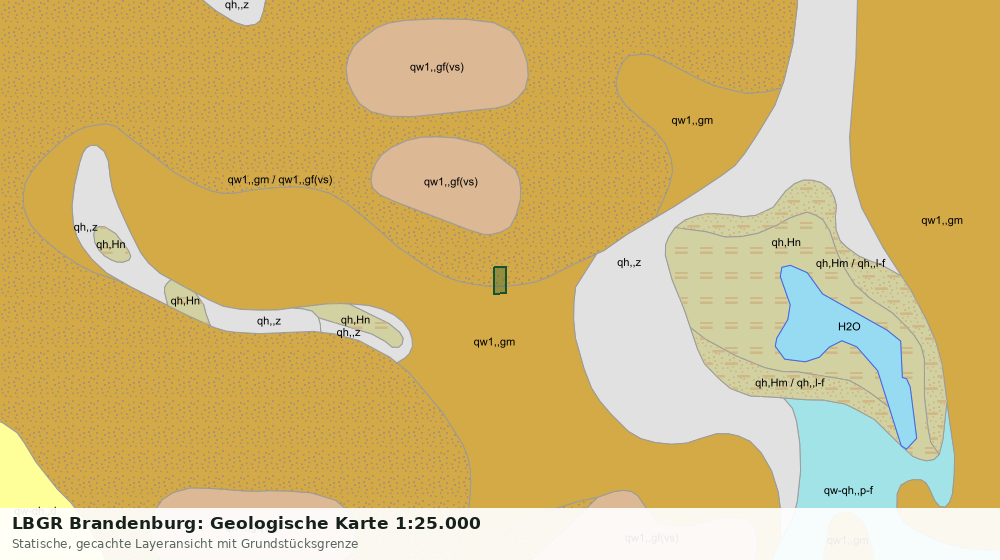 Statische Kartenansicht: LBGR Brandenburg: Geologische Karte 1:25.000