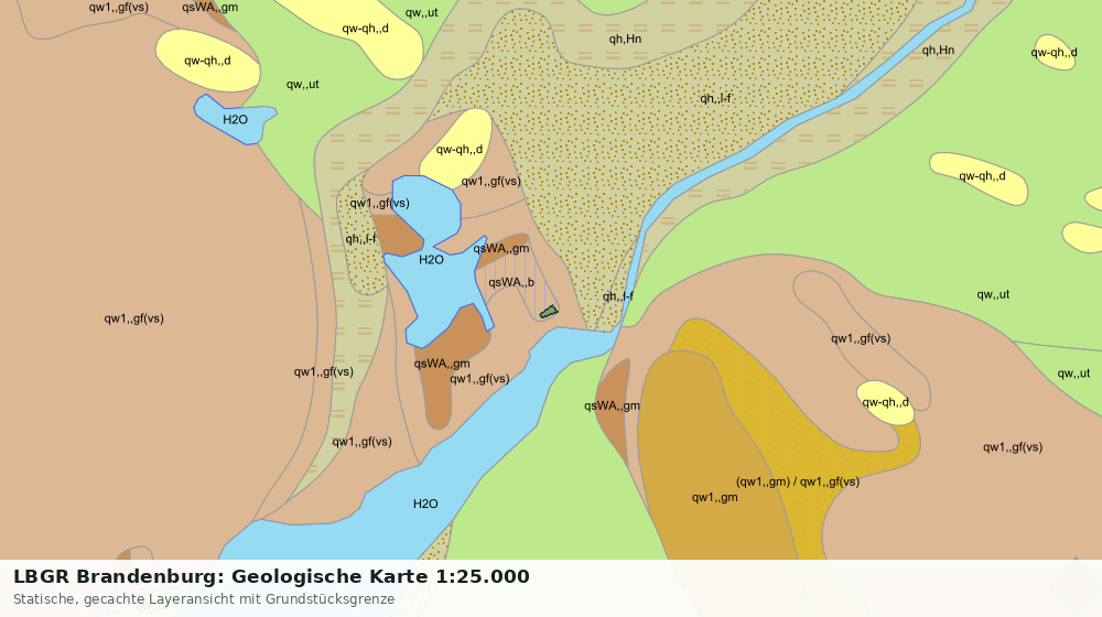 Statische Kartenansicht: LBGR Brandenburg: Geologische Karte 1:25.000
