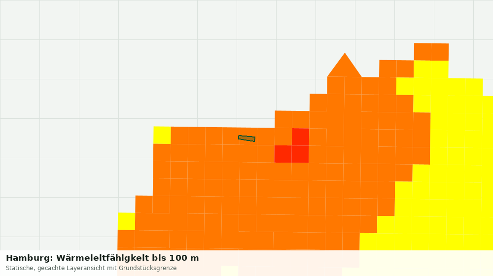 Statische Kartenansicht: Hamburg: Wärmeleitfähigkeit bis 100 m