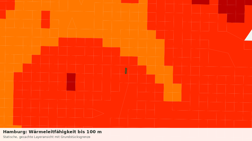 Statische Kartenansicht: Hamburg: Wärmeleitfähigkeit bis 100 m