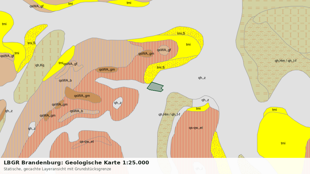 Statische Kartenansicht: LBGR Brandenburg: Geologische Karte 1:25.000