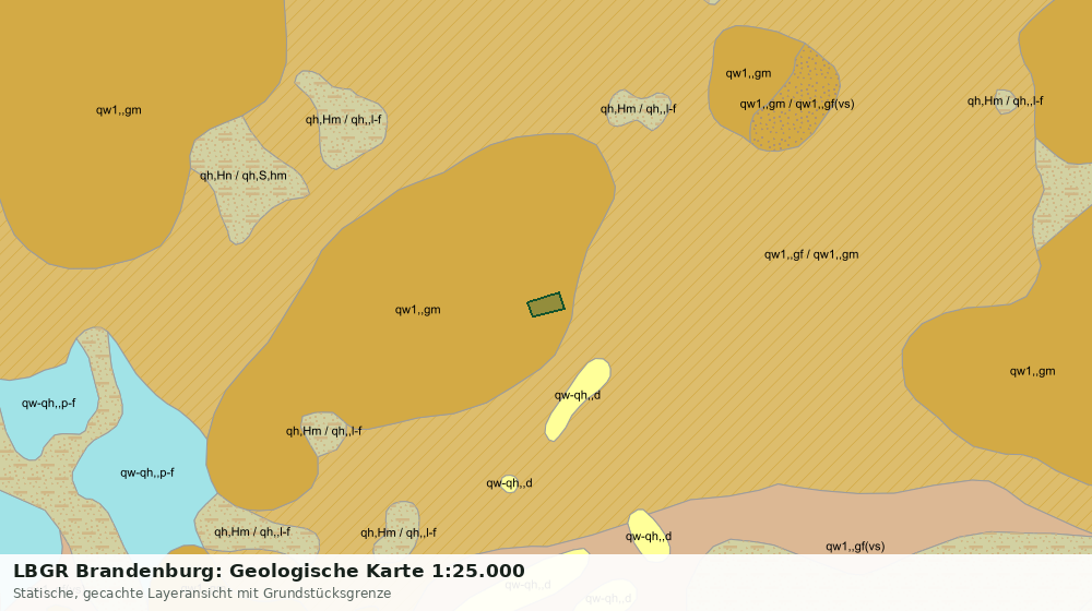 Statische Kartenansicht: LBGR Brandenburg: Geologische Karte 1:25.000