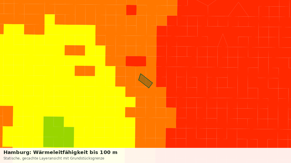 Statische Kartenansicht: Hamburg: Wärmeleitfähigkeit bis 100 m