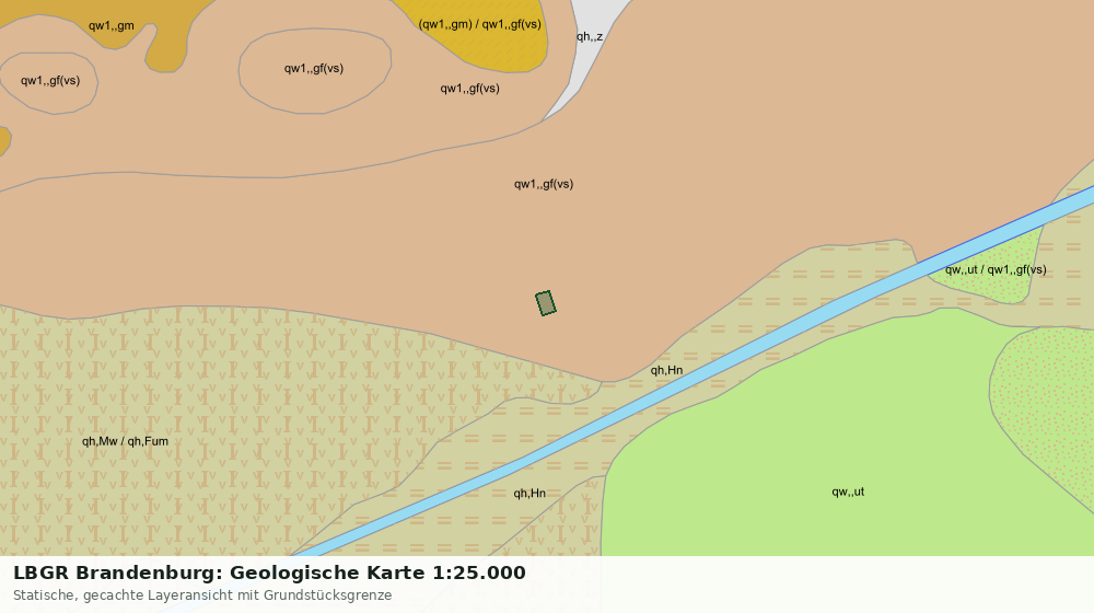 Statische Kartenansicht: LBGR Brandenburg: Geologische Karte 1:25.000