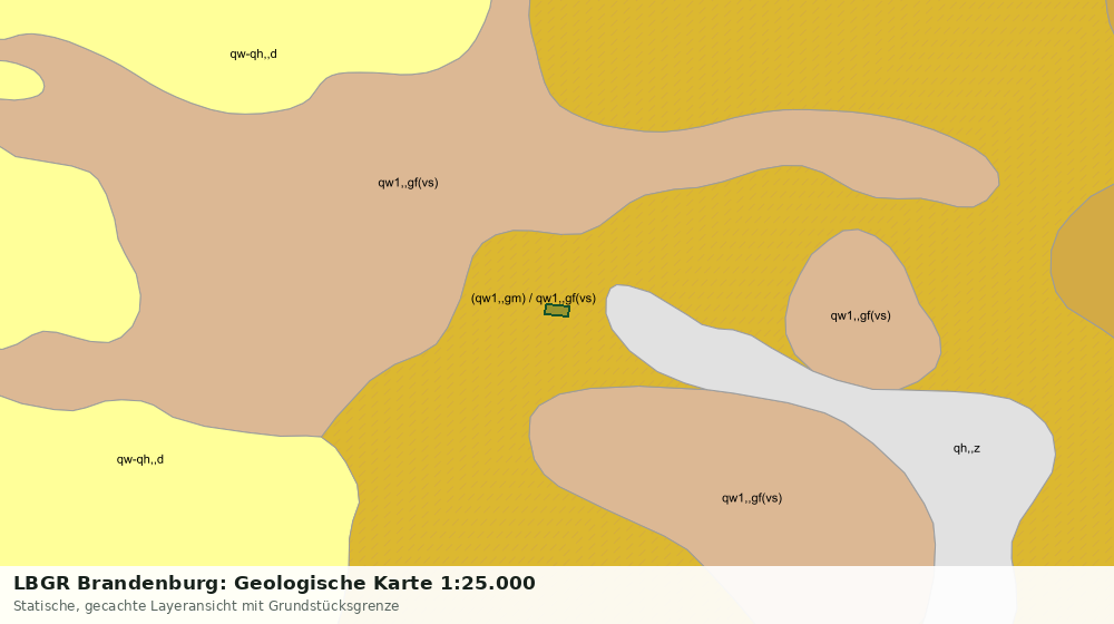 Statische Kartenansicht: LBGR Brandenburg: Geologische Karte 1:25.000