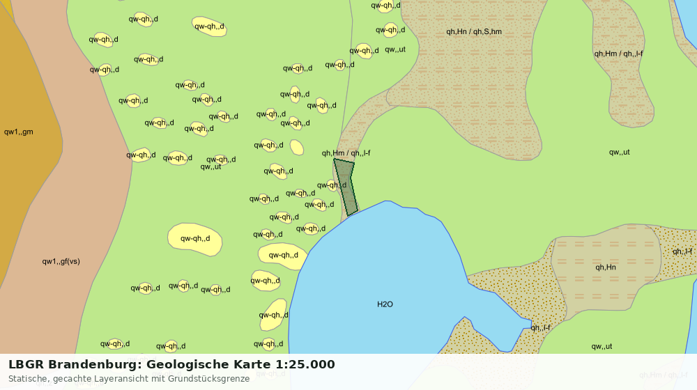 Statische Kartenansicht: LBGR Brandenburg: Geologische Karte 1:25.000