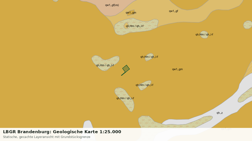 Statische Kartenansicht: LBGR Brandenburg: Geologische Karte 1:25.000