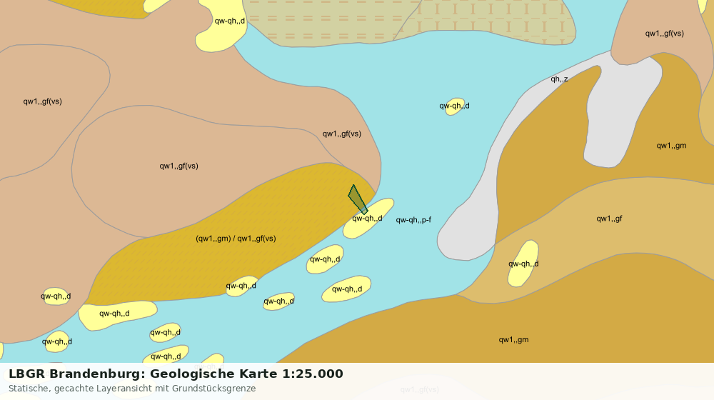 Statische Kartenansicht: LBGR Brandenburg: Geologische Karte 1:25.000