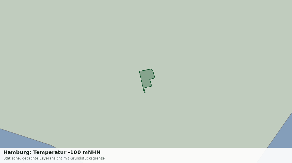 Statische Kartenansicht: Hamburg: Temperatur -100 mNHN