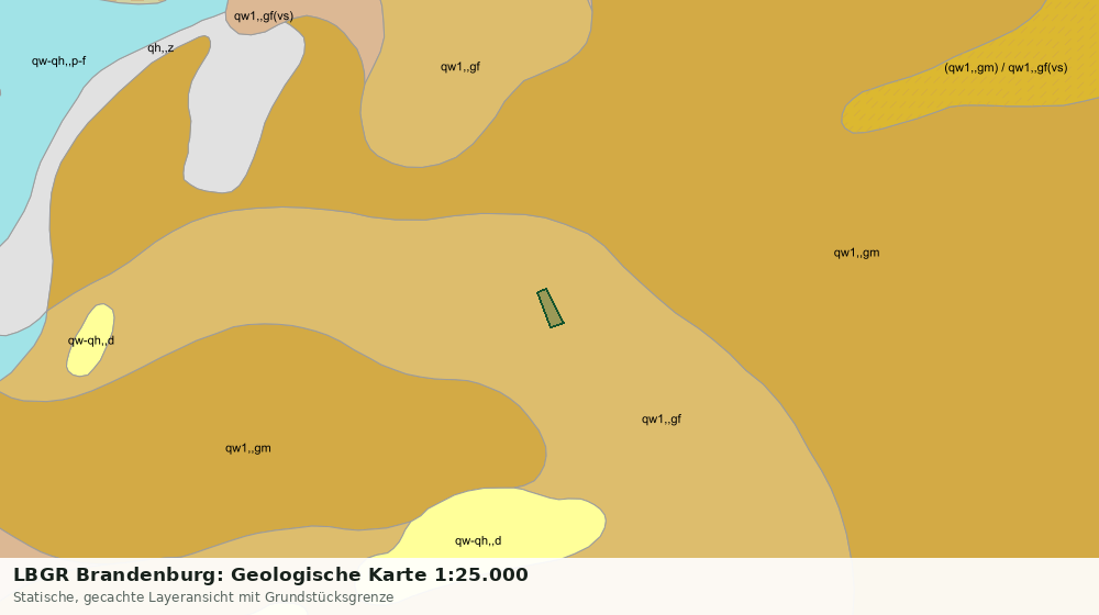 Statische Kartenansicht: LBGR Brandenburg: Geologische Karte 1:25.000