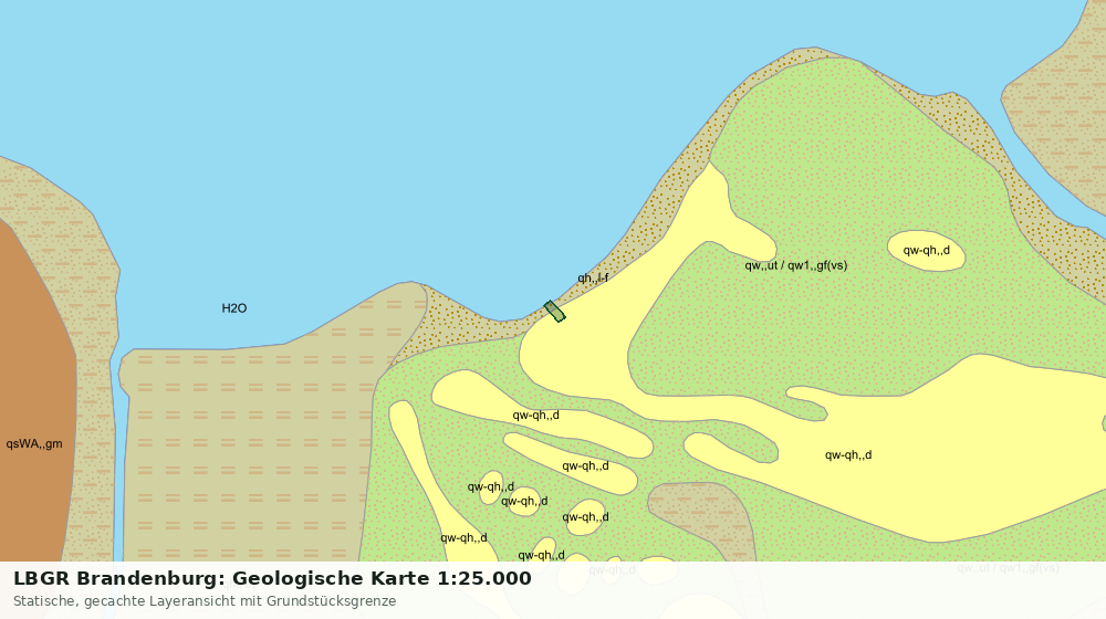 Statische Kartenansicht: LBGR Brandenburg: Geologische Karte 1:25.000