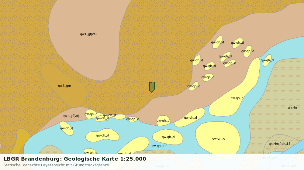 Statische Kartenansicht: LBGR Brandenburg: Geologische Karte 1:25.000