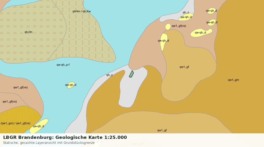 Statische Kartenansicht: LBGR Brandenburg: Geologische Karte 1:25.000