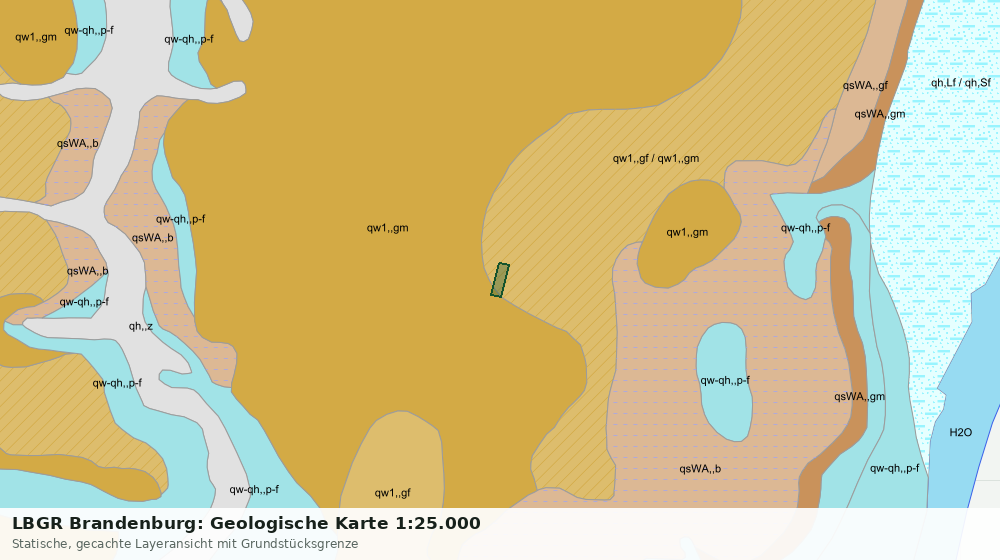 Statische Kartenansicht: LBGR Brandenburg: Geologische Karte 1:25.000