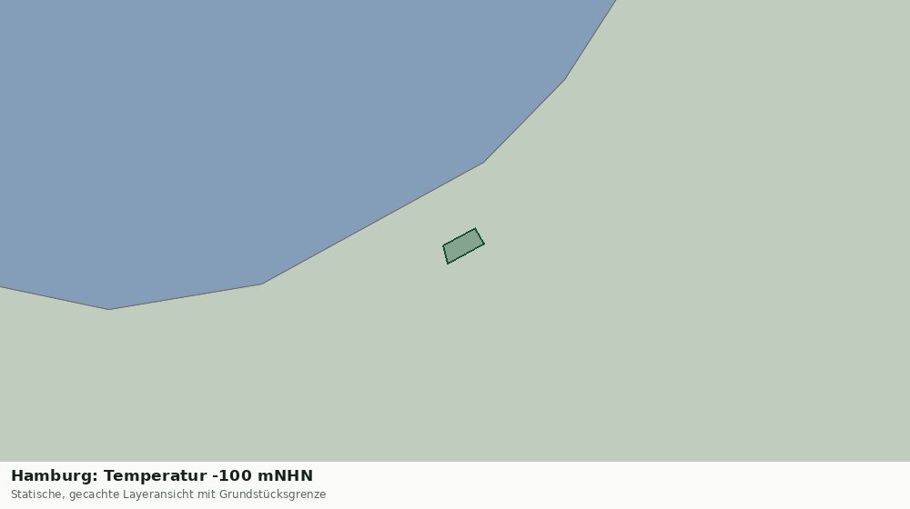 Statische Kartenansicht: Hamburg: Temperatur -100 mNHN