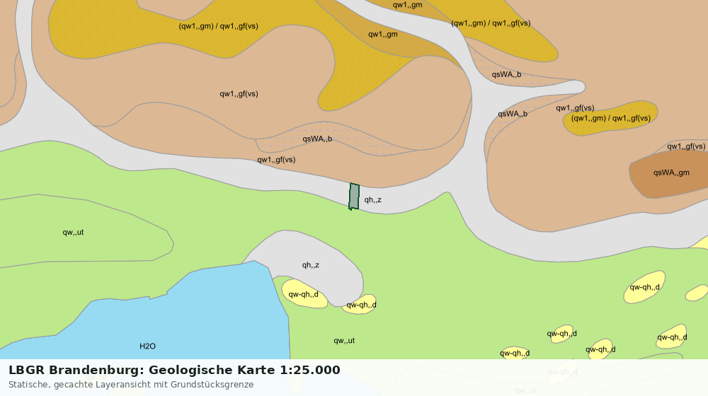 Statische Kartenansicht: LBGR Brandenburg: Geologische Karte 1:25.000
