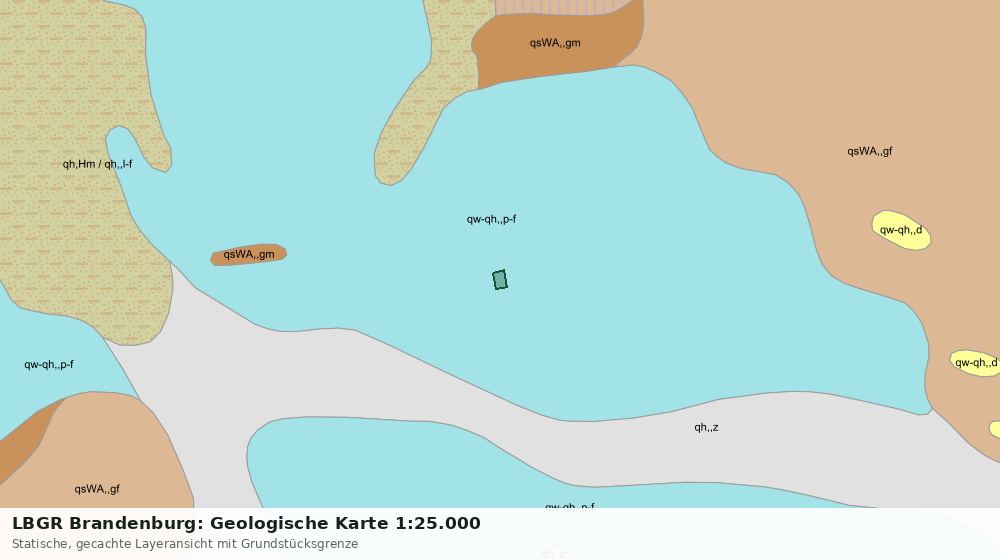 Statische Kartenansicht: LBGR Brandenburg: Geologische Karte 1:25.000