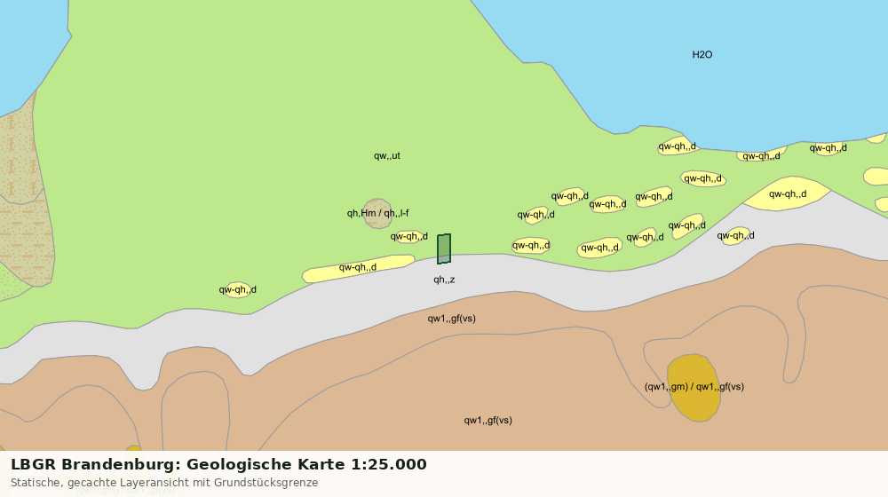 Statische Kartenansicht: LBGR Brandenburg: Geologische Karte 1:25.000