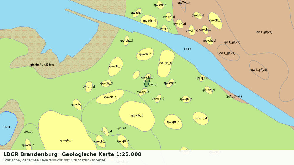 Statische Kartenansicht: LBGR Brandenburg: Geologische Karte 1:25.000