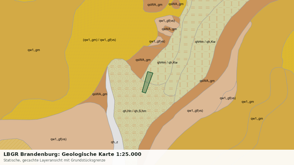 Statische Kartenansicht: LBGR Brandenburg: Geologische Karte 1:25.000