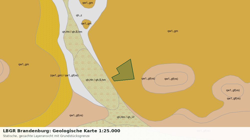 Statische Kartenansicht: LBGR Brandenburg: Geologische Karte 1:25.000