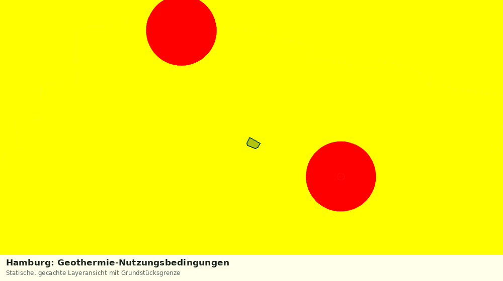 Statische Kartenansicht: Hamburg: Geothermie-Nutzungsbedingungen
