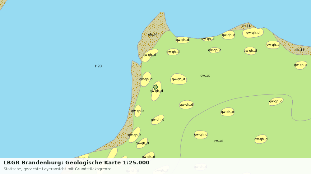 Statische Kartenansicht: LBGR Brandenburg: Geologische Karte 1:25.000