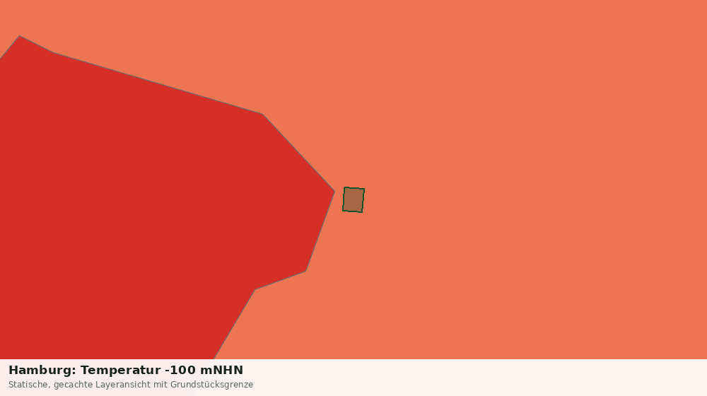Statische Kartenansicht: Hamburg: Temperatur -100 mNHN