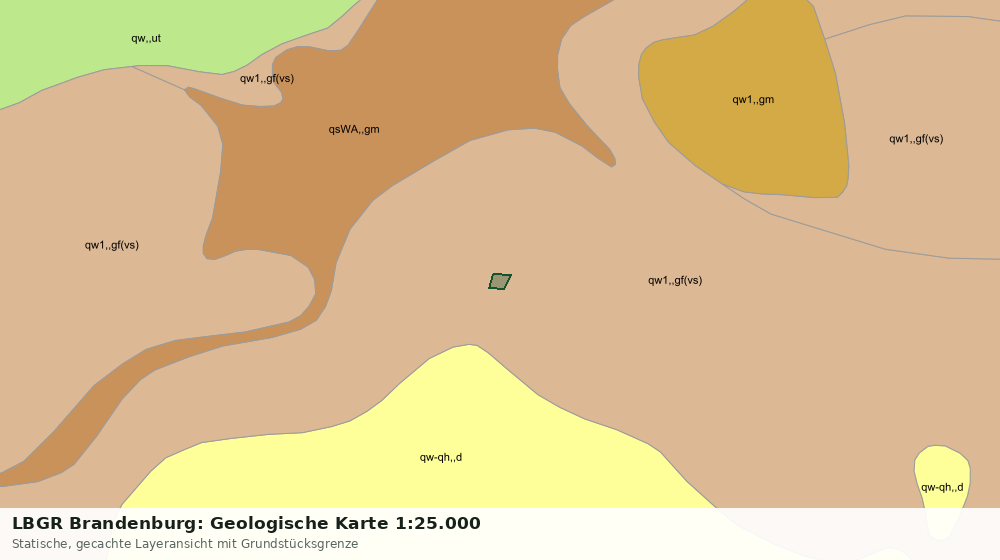 Statische Kartenansicht: LBGR Brandenburg: Geologische Karte 1:25.000