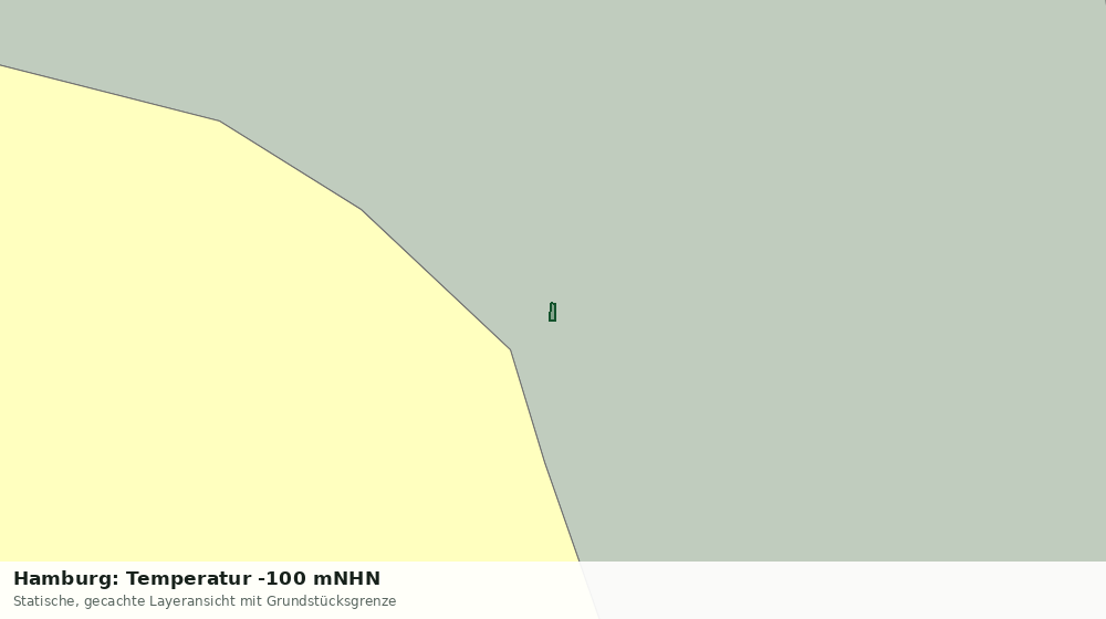 Statische Kartenansicht: Hamburg: Temperatur -100 mNHN