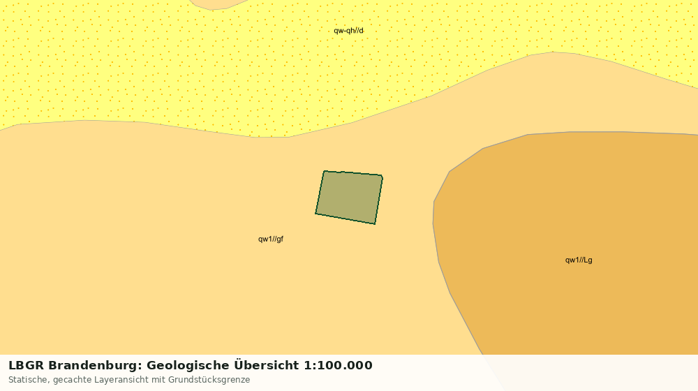 Statische Kartenansicht: LBGR Brandenburg: Geologische Übersicht 1:100.000