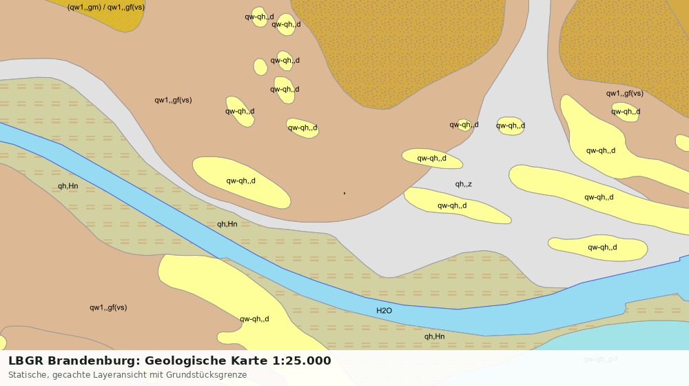 Statische Kartenansicht: LBGR Brandenburg: Geologische Karte 1:25.000