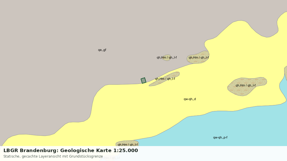 Statische Kartenansicht: LBGR Brandenburg: Geologische Karte 1:25.000