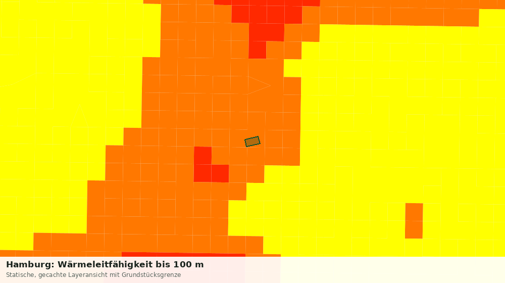 Statische Kartenansicht: Hamburg: Wärmeleitfähigkeit bis 100 m