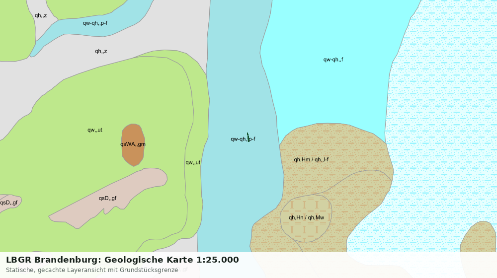 Statische Kartenansicht: LBGR Brandenburg: Geologische Karte 1:25.000