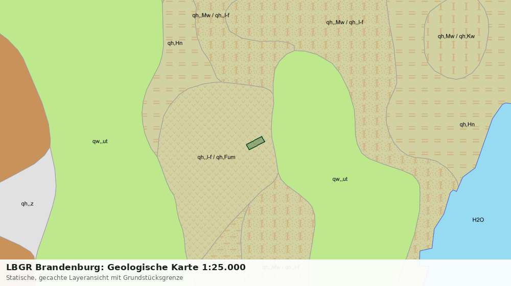 Statische Kartenansicht: LBGR Brandenburg: Geologische Karte 1:25.000